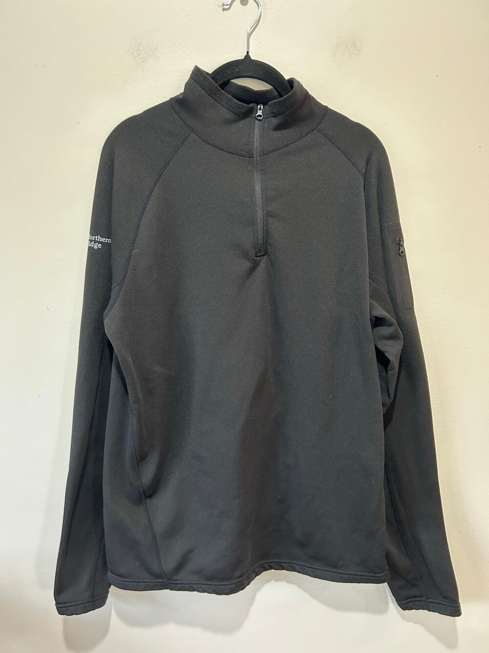 Northern Ridge base layer quarter zip sweater size M black fleece lined outdoors